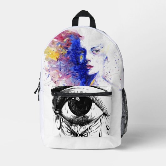 De betoverende oogversierde rugzak (Voorkant)