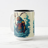 De betoverende print tweekleurige koffiemok (Voorkant links)