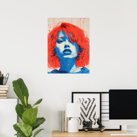 De betoverende roodharige poster (Thuiskantoor)