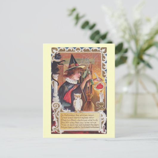 De betovering van de heks  briefkaart (Staand voorkant)