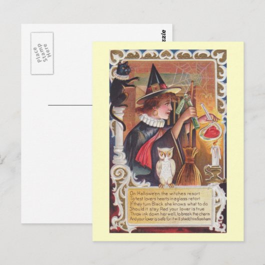 De betovering van de heks  briefkaart (Voorkant / Achterkant)