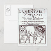 De betreurenswaardige klachten briefkaart (Voorkant / Achterkant)