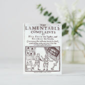 De betreurenswaardige klachten briefkaart (Staand voorkant)