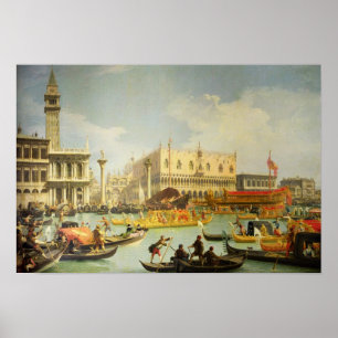 De Betrothal van de Venetiaanse Doge aan de Adriat Poster