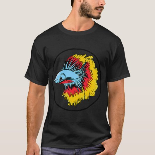 De Betta Fish kunst is grappig T-shirt (Voorkant)