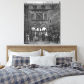 De beurs van Amsterdam Canvas Afdruk (Insitu (Slaapkamer))