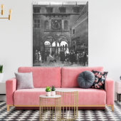 De beurs van Amsterdam Canvas Afdruk (Insitu (Woonkamer))