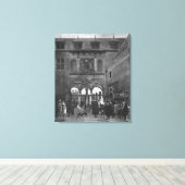 De beurs van Amsterdam Canvas Afdruk (Insitu (Houten vloer))