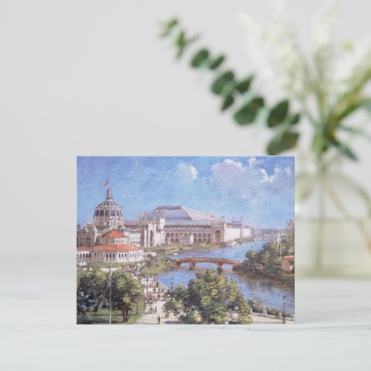 De beurs van Chicago World (Columbian Exposition) Kaart (Staand voorkant)