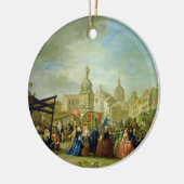 De beurs van Madrid in het Plaza de la Cebeda (oli Keramisch Ornament (Links)