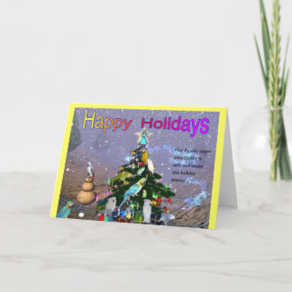 De bevederde Groeten van de Vakantie van de Feestdagen Kaart