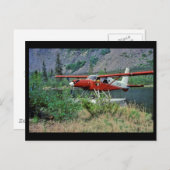 De Bever N754 Floatplane van de turbine op Meer Briefkaart (Voorkant / Achterkant)