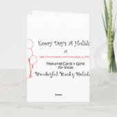 De Bever van de cartoon voor de Internationale Dag Kaart (Achterkant)