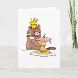 De Bever van de verjaardag Kaart