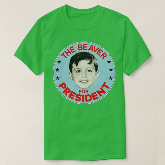De bever voor President T-shirt (Design voorkant)