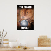 De bever ziet alles. poster (Keuken)