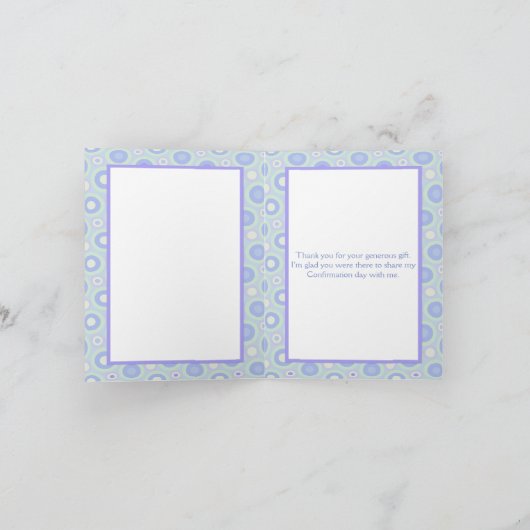 De bevestiging dankt u kaardt bedankkaart (Binnen)