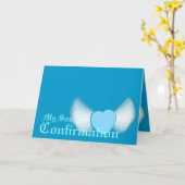 De bevestiging van mijn zoon voor Boys-Customize Kaart (Gele Bloem)