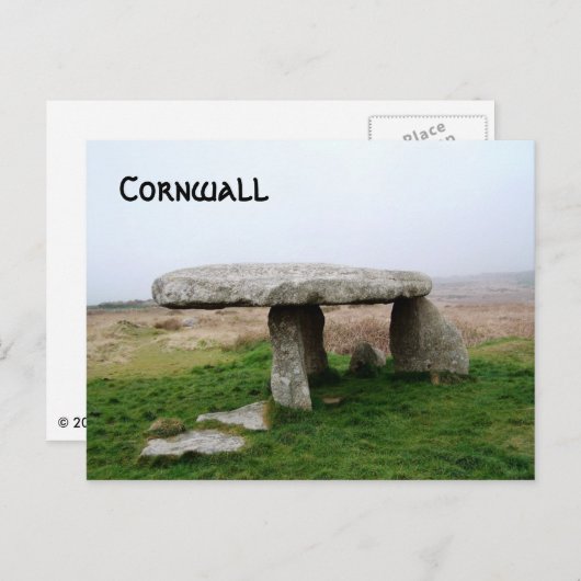 De Bevindende Stenen Cornwall Engeland van de Briefkaart (Voorkant / Achterkant)