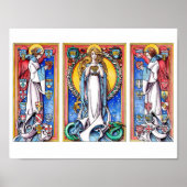 De bevlekte conceptie met Begeleidende Angels Poster (Voorkant)