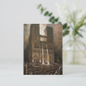 De bevolking die de Notre-Dame in haar greep heeft Briefkaart (Staand voorkant)