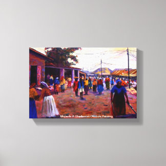 De bevolking van Nigeria Mojisola Gbadamosi Okubul Canvas Afdruk