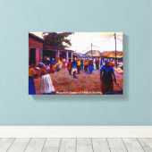 De bevolking van Nigeria Mojisola Gbadamosi Okubul Canvas Afdruk (Insitu (Houten vloer))