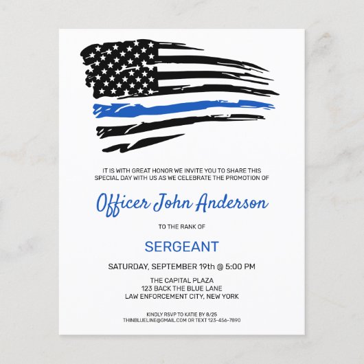 De bevordering van de politie van de begroting Thi (Voorkant)