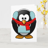 De bevriezende Wenskaarten van de Pinguïn Kaart (Gele Bloem)