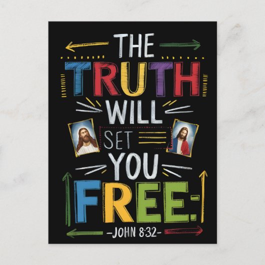 De bevrijding omarmen: de waarheid onthuld briefkaart (Voorkant)