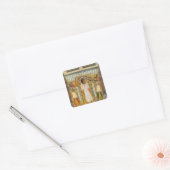 De bevrijding van de dood vierkante sticker (Envelop)