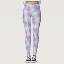 De bevroren Koekjes van Unicorn op Blauwe Leggings
