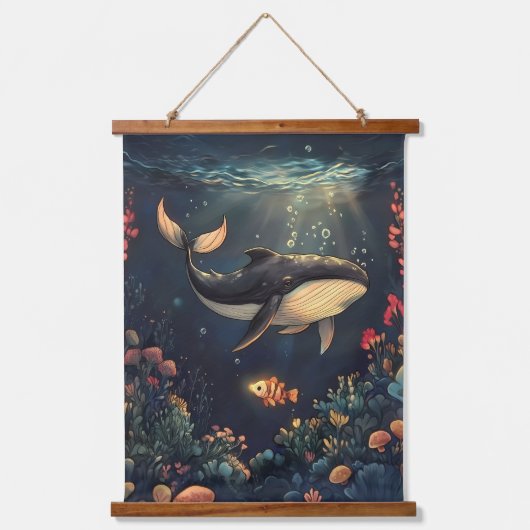 De bewaker van de diepte hangend wandkleed (Voorkant)