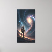 De bewaker van het universum staat op de rand canvas afdruk (Voorkant)