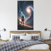 De bewaker van het universum staat op de rand canvas afdruk (Insitu (Slaapkamer))