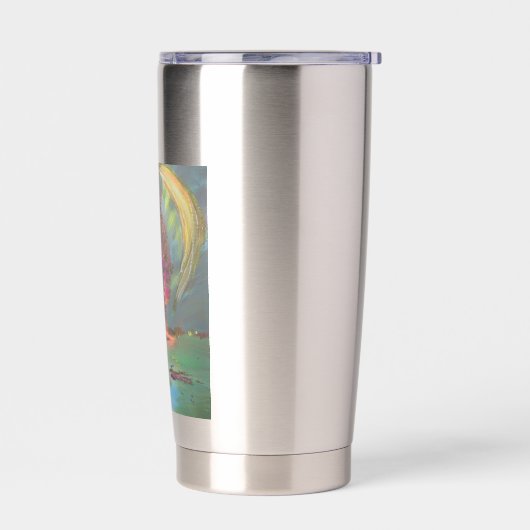 De bewaker van stille geheimen geïsoleerde drinkbeker (Links)