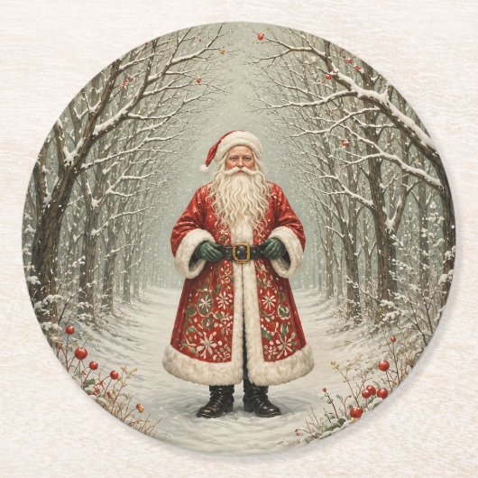 De Bewaker van Winter's Pad Ronde Kartonnen Onderzetter (Voorkant)