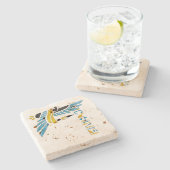 De bewakers Ibis Stenen Onderzetter (Zijkant)