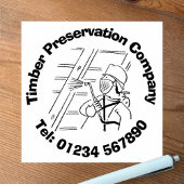 De Bewaring van het hout om zich aan te passen. Rubberstempel