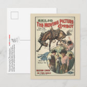 De bewegende Afbeelding Cowboy Aankondigingskaart (Voorkant / Achterkant)