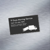 De bewegende dienst Moderne Bedrijfsmagneten Magnetisch Visitekaartje (Voorbeeld)