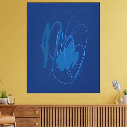 De bewegende lijn Verrekte Druk van het Canvas Afdruk (Insitu (Woonkamer))