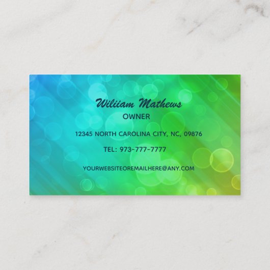 De bewegende Visitekaartjes van de Slogans van de  (Achterkant)