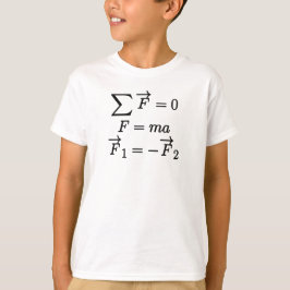 De Bewegingswetten van Newton Vergelijkingen Nerdy T-shirt