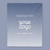 De bewerkbare verloopkleur van uw Logo Fleece Deken