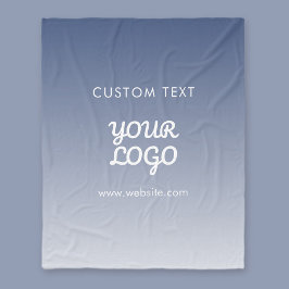 De bewerkbare verloopkleur van uw Logo Fleece Deken