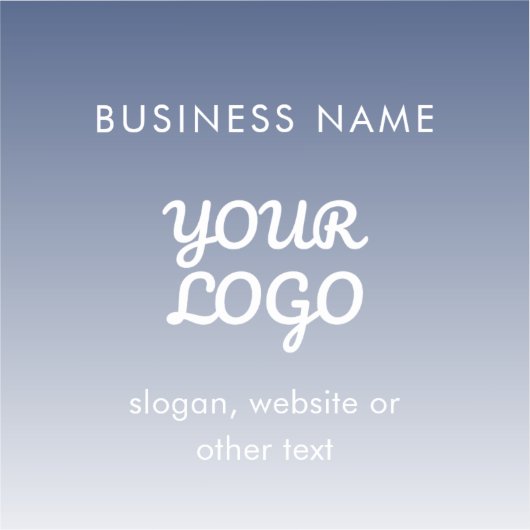 De bewerkbare verloopkleur van uw Logo Sticker (Voorkant)