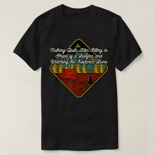 De Bewijsbranding Camping Funny Hu bekijken T-shirt (Design voorkant)
