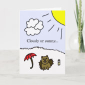 De bewolkte of Zonnige Kaart van de Dag Groundhog (Voorkant)