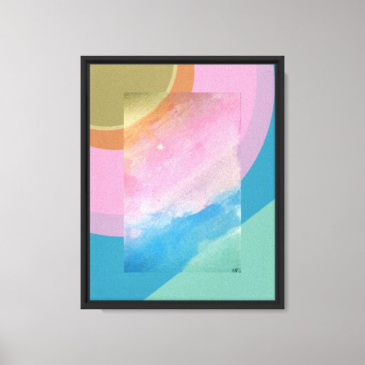 De Bewolkte Regenboog Canvas Afdruk (Voorkant)